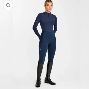 Aztec Diamond Icon Equestrian Riding Legging in Navy
